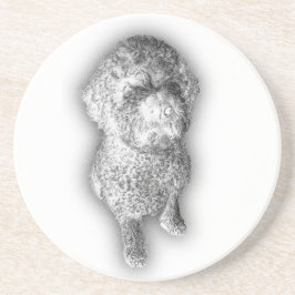Porta-copos Lagotto Lines – Artisan Coaster for the Curly-Coat
