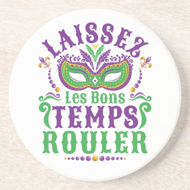 Porta-copos Laissez Les Bons Temps Rouler Mardi Gras (Frente)