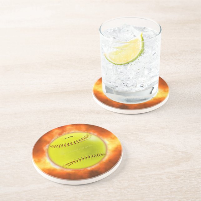 Porta-copos Lâmpada amarela de foguete de softball SlipperyJoe (Lateral)