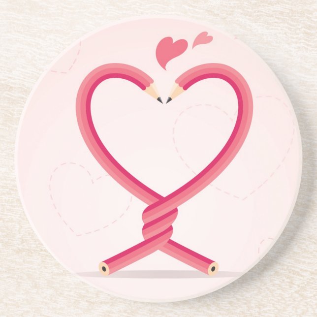 Porta-copos Lápis no amor (Frente)