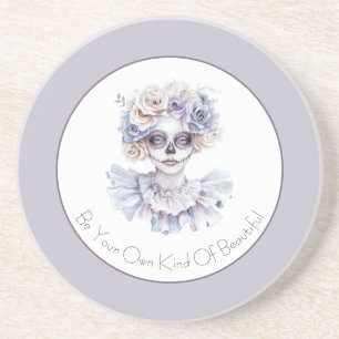 Porta-copos Lavanda Creme Floral Menina Seu Próprio Tipo de Be