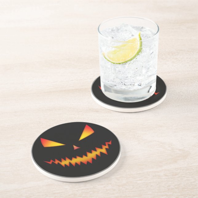 Porta-copos Legal e assustador Jack O'Lantern face Halloween (Lateral)