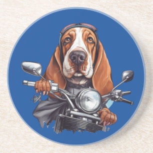 Porta-copos Legal motoqueiro, fofo motorista de cão de caça de