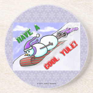Porta copos legal Yule Snowman