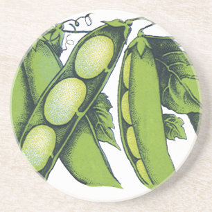 Porta-copos Legumes Vintage; Feijão Lima, Alimentos Orgânicos 