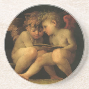 Porta-copos Leitura de Rosso Fiorentino em dois Cherubs, anjos