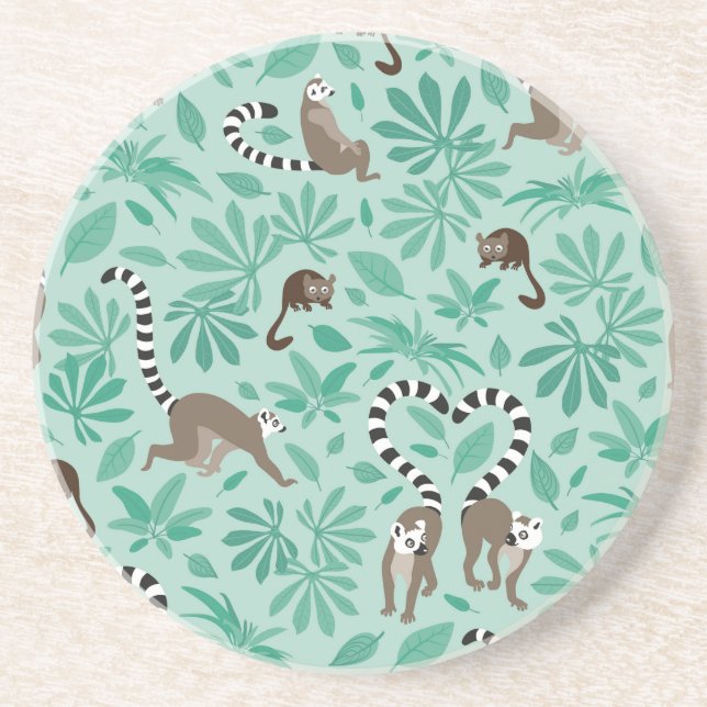 Porta-copos Lemur love mint leaves (Frente)