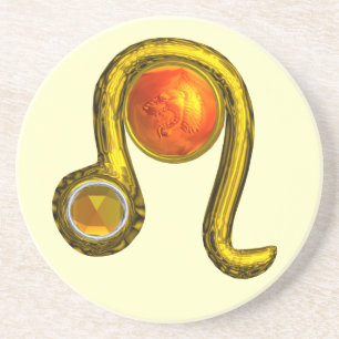 Porta-copos LEO ZODIAC BIRTHDAY JEWEL Yellow Topaz, Dourado, c