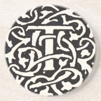 Letra Art Nouveau Monograma Vintage T