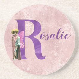 Porta-copos Letra R Ilustrada Shimmer Puro Campy