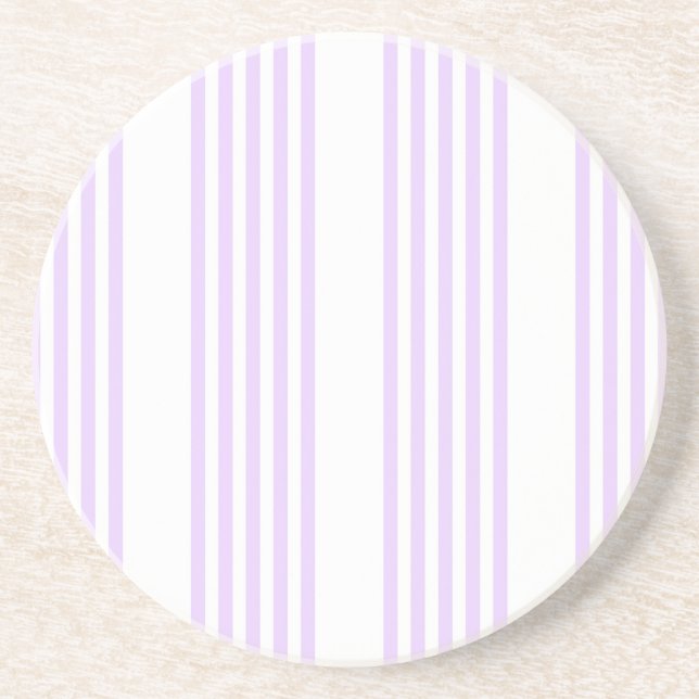 Porta-copos Lilac purple and white five stripes pattern (Frente)