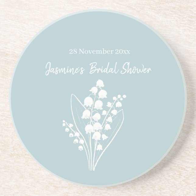 Porta-copos Lily Of The Valley Buquê Chá de panela (Frente)