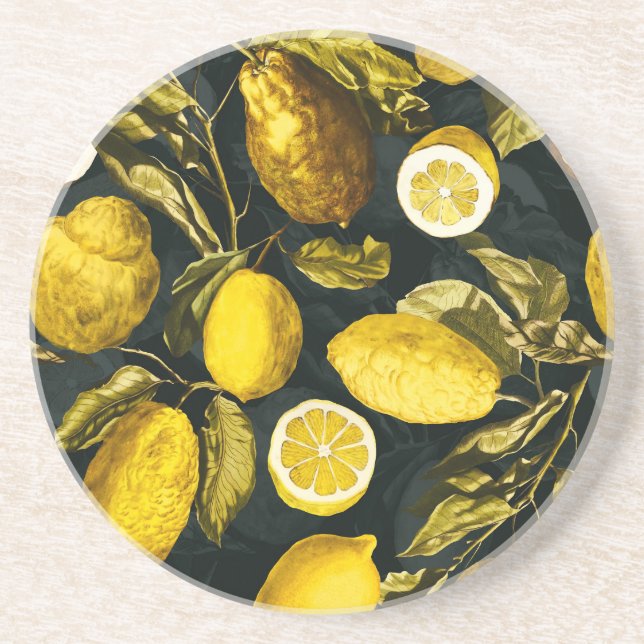 Porta-copos Limão e Folha Padrão V (Frente)