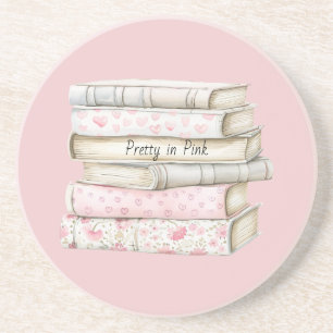 Porta-copos Lindos Livros de Corações Rosa