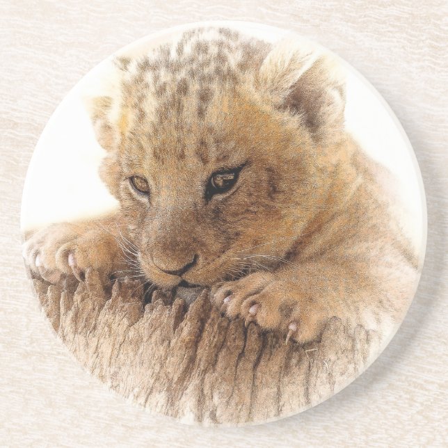 Porta-copos Lion cub fecha olhos bonitos (Frente)