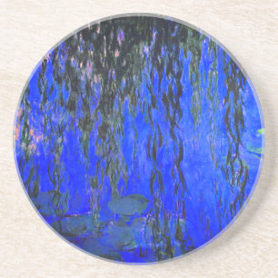 Porta-copos Lírios de água monet e ramificações de salgueiro