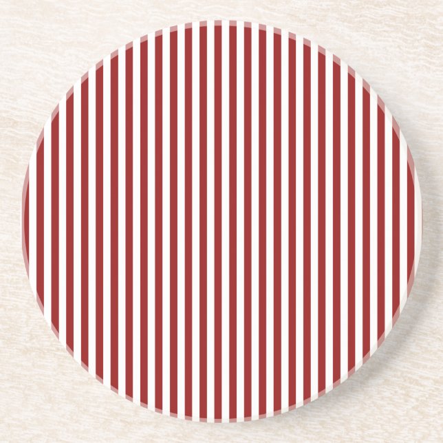 Porta-copos Listras - brancas e obscuridade - vermelho (Frente)