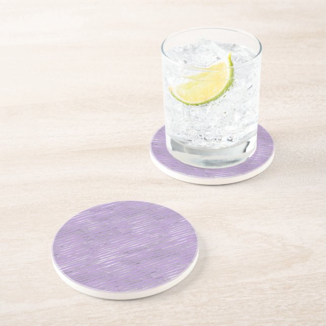 Porta-copos Listras de Prata Roxo Lavanda (Lateral)