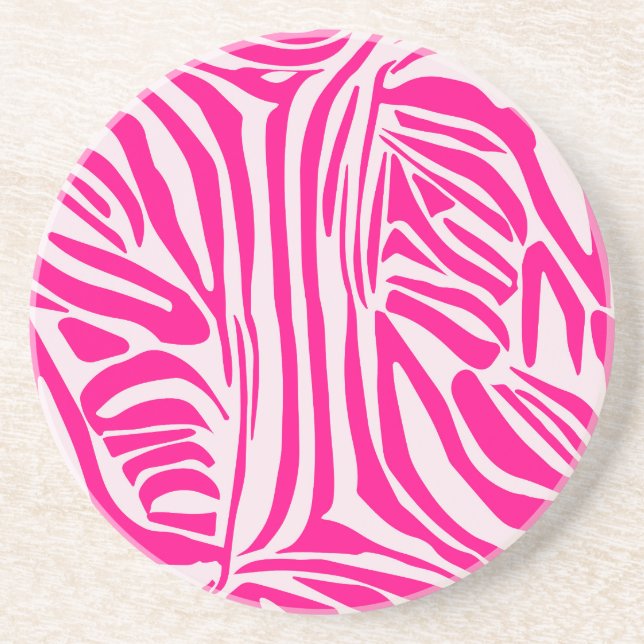 Porta-copos Listras de zebra rosa (Frente)
