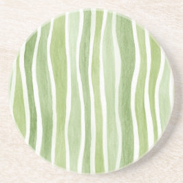 Porta-copos Listras Onduladas de Creme Verde Limão