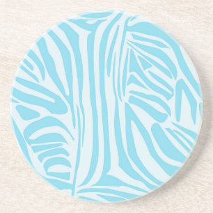 Porta-copos Listras Ousadas de Zebra Azul e Branco
