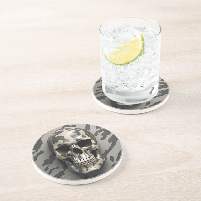 Porta-copos LITE EXISTENCIAL Memento Mori Camo Skull (Lateral)