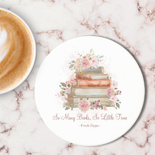 Porta-copos Livros de Citações Personalizadas e Rosas Pink Vin