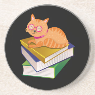 Porta-copos Livros - Presente do Livro de Gatos e Livros