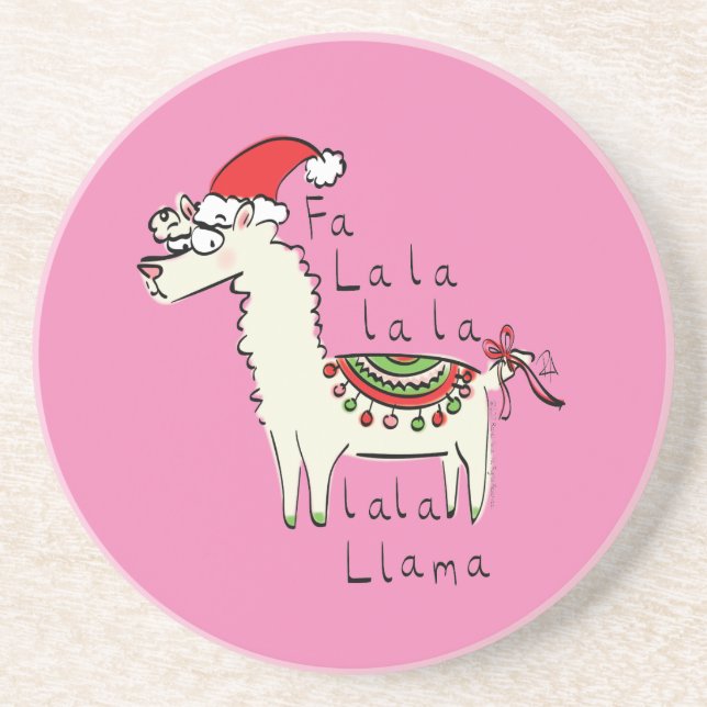 Porta-copos Llama Christmas Kids é engraçado (Frente)