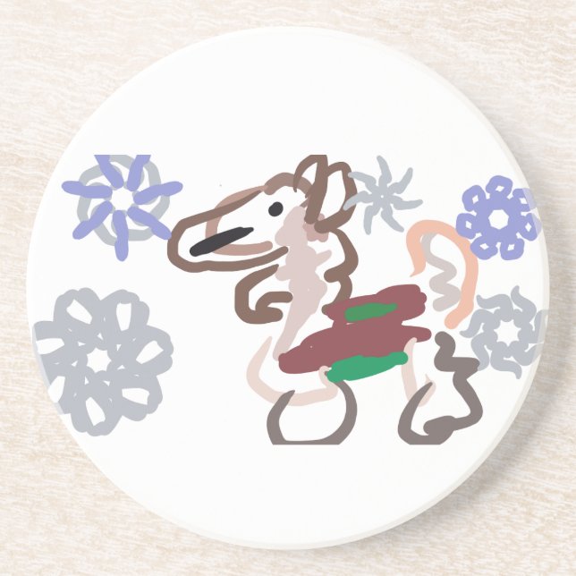 Porta-copos Llama winter fun (Frente)