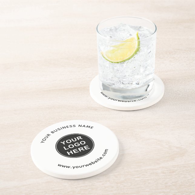 Porta-copos Logo | Business Name | Website | Branding (Lateral)