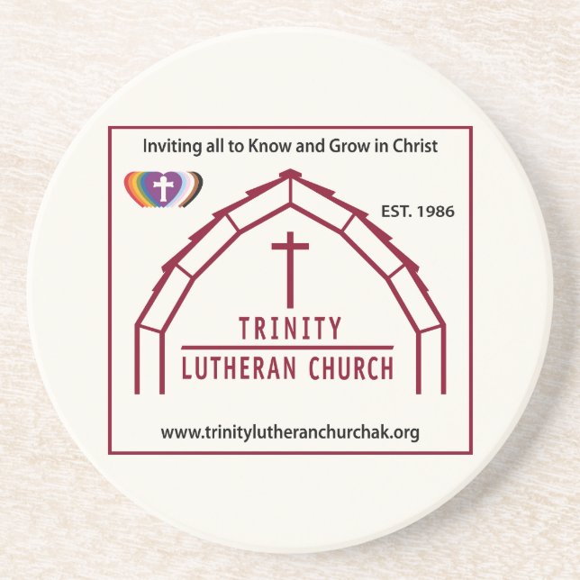 Porta-copos Logotipo da Trinity Lutheran (Frente)