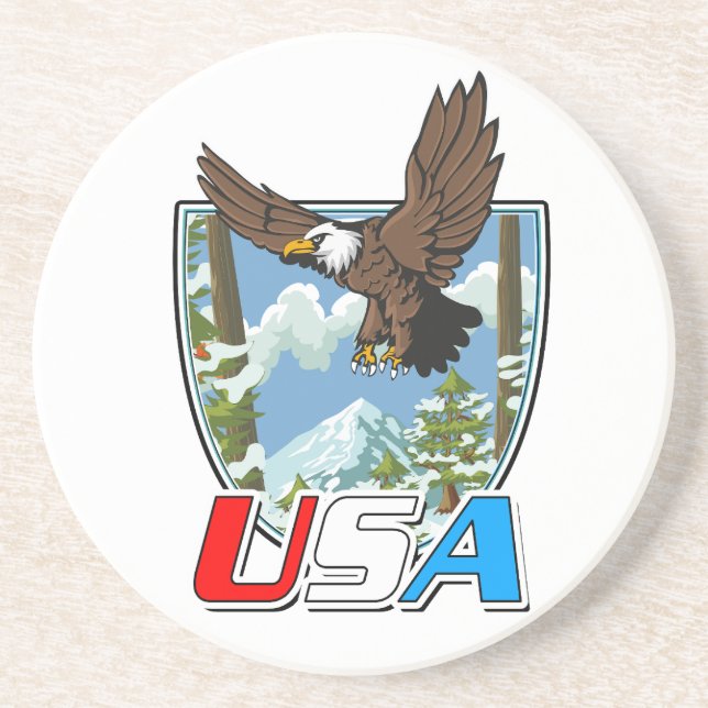 Porta-copos logotipo do USA Patriot (Frente)