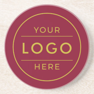 Porta-copos Logotipo Empresarial Personalizado Luxo Burgundy D