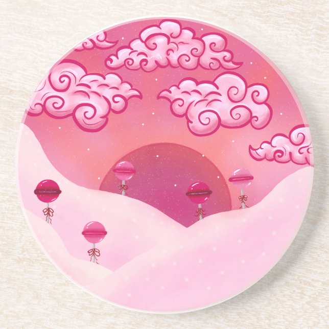 Porta-copos Lolipps e nuvens bonito (Frente)