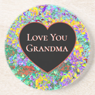 Porta-copos "Love You Grandma" Sandstone Coaster