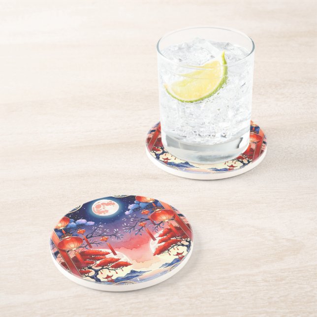 Porta-copos Lua cheia e brilhante (Lateral)