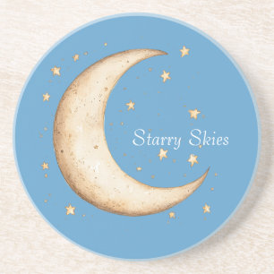 Porta-copos Lua Estrelas Céus Água Dourada