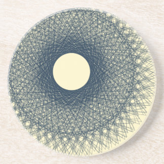 Porta-copos Lua radiando luz negra abstrato arte
