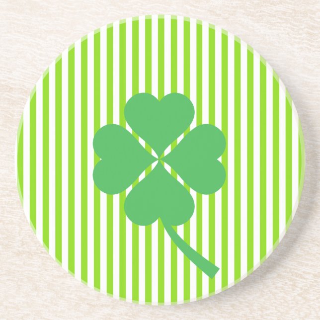 Porta-copos Lucky Four Shamrock Folha Design-87906 (Frente)