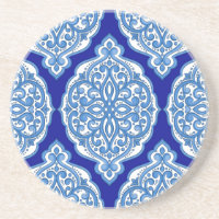 Luxo branco-azul, ornamento turco.