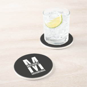 Porta-copos Madrinha Personalizada de Noivos com Monograma e N