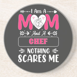 Porta-copos Mãe E Chef Nada Me Assusta, Chef Engraçado Mãe