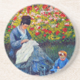 Porta-copos Mãe e Criança Monet no Jardim