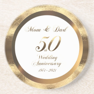 Porta-copos Mãe e Pai 50º aniversário de casamento do Ouro