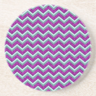 Porta-copos Magenta Foil e Teal ZigZag Padrão