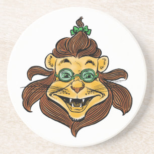 Porta-copos Mágico Vintage de Oz, Leão Vestindo Óculos Verdes