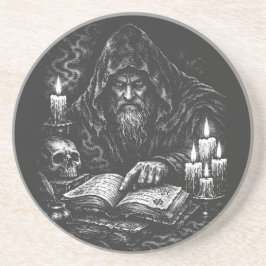 Porta-copos Mago Estudando o Grimório — por BurnsInHell