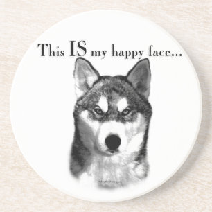 Porta-copos Malamute Happy Face