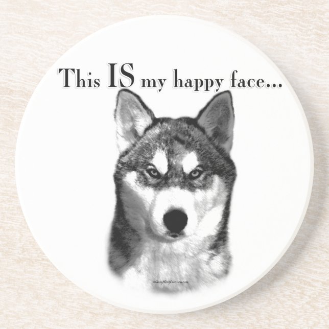 Porta-copos Malamute Happy Face (Frente)